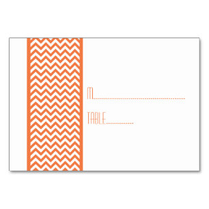 Orange Chevron Border Escort Card