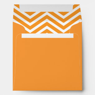 Orange Chevron Lined Envelope