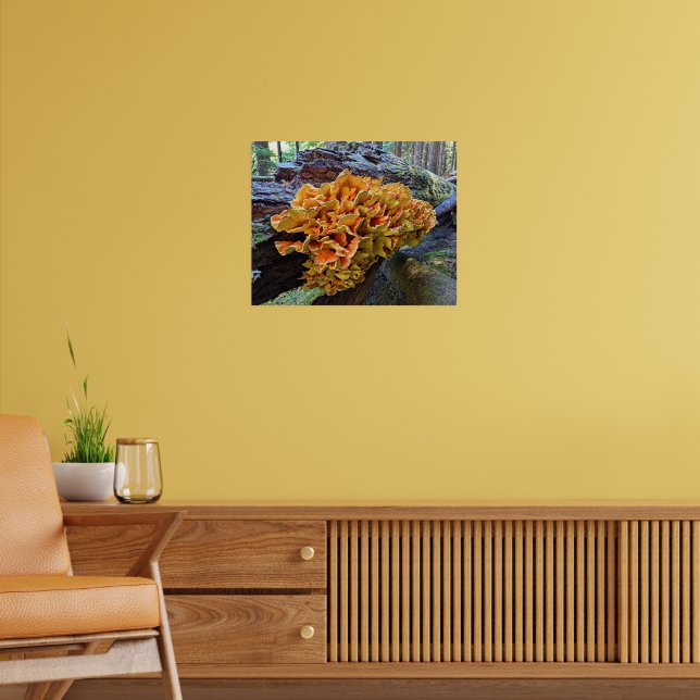 Orange Chicken of the Woods Mushroom Poster (Living Room 2)