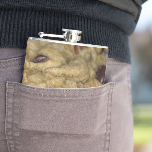 Orange Chocolate Chip Cookies Hip Flask (In Situ)