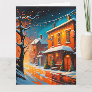 Orange Christmas Card