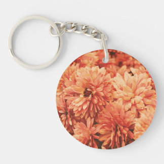 Orange Chrysanthemum Keychain