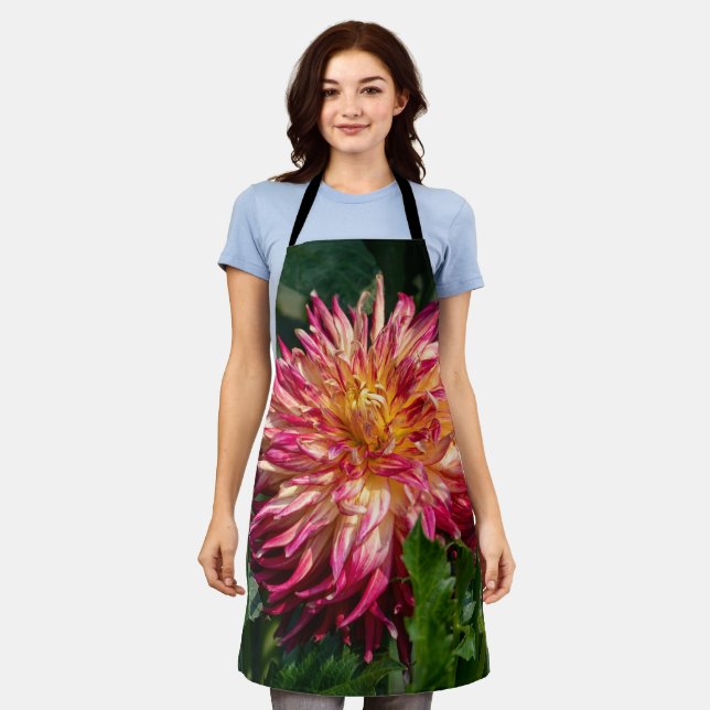 Orange Chrysanthemum Photography, Canadian Beauty Apron (Worn)