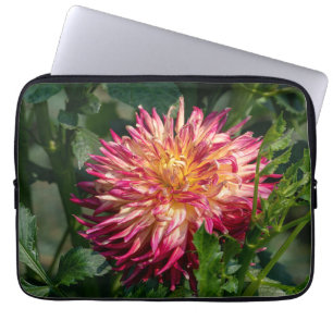 Orange Chrysanthemum Photography, Canadian Flower Laptop Sleeve