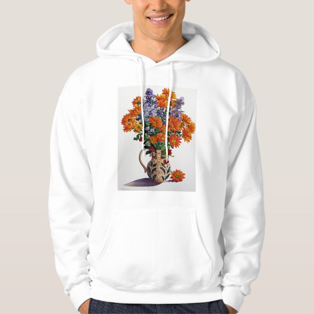 Orange Chrysanthemums Hoodie (Front)