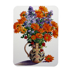 Orange Chrysanthemums Magnet