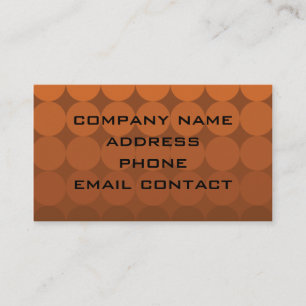orange circle diamond abstract retro feel business card