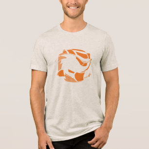 Orange Circle Geometric Abstract Wreath Small Tri-Blend Shirt