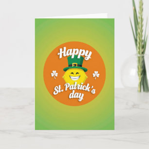 Orange Circle Smile Card