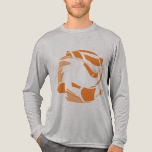 Orange Circle Wreath Geometric Abstract Design Tri-Blend Shirt