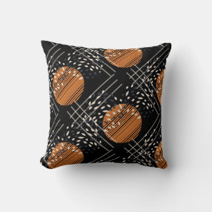 Orange Circles Abstract Vintage Pattern Cushion