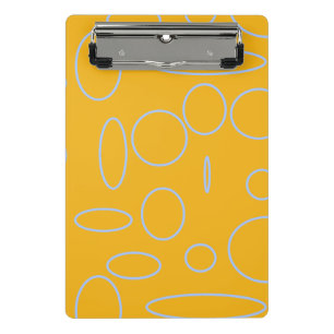 Orange Circles and Loops Mini Clipboard