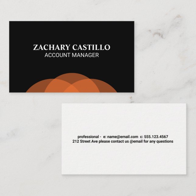 Orange Circles Business Card (Front/Back)