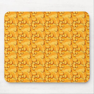 Orange Circles Mouse Pad