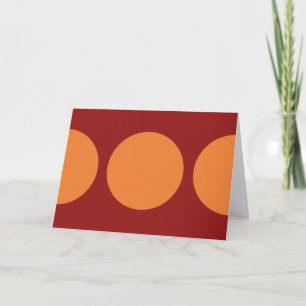 Orange Circles on Red Card