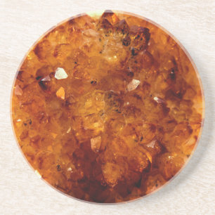 Orange Citrine Crystals Coaster