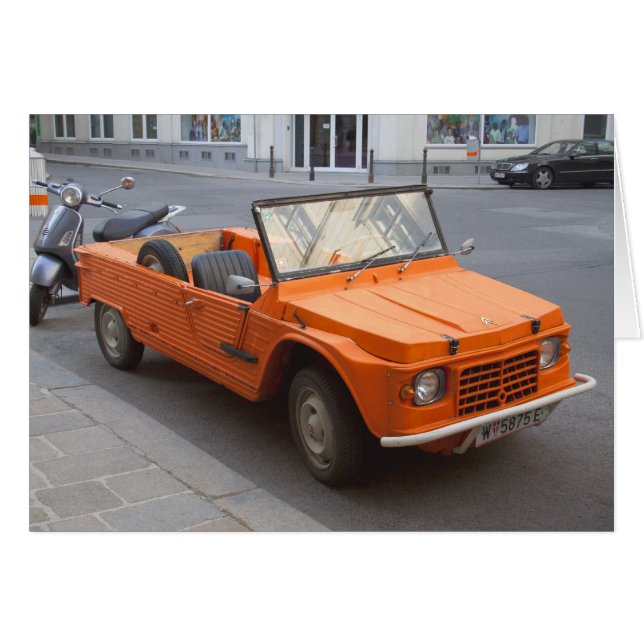 Orange Citroen Mehari (Front Horizontal)