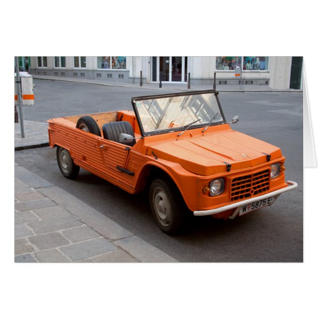 Orange Citroen Mehari (Front Horizontal)