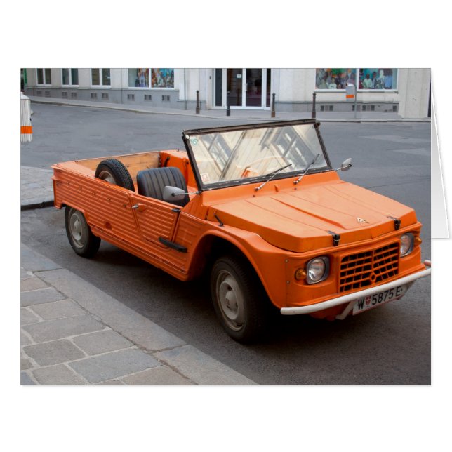 Orange Citroen Mehari (Front Horizontal)