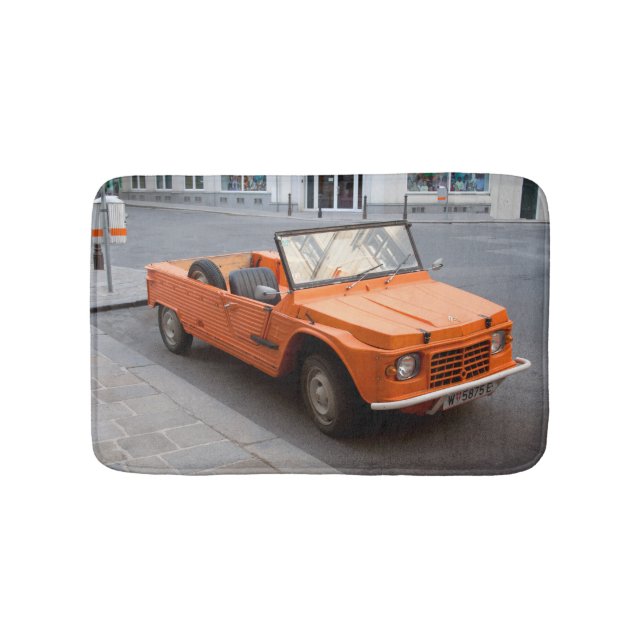 Orange Citroen Mehari Bath Mat (Front)