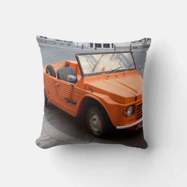 Orange Citroen Mehari Cushion (Front)