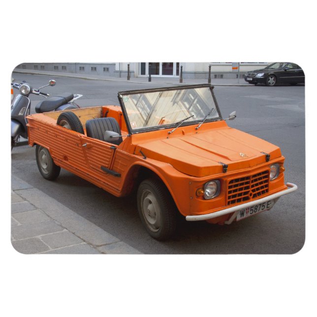 Orange Citroen Mehari Magnet (Horizontal)