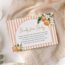 Orange Citrus Baby Shower  Books for Baby