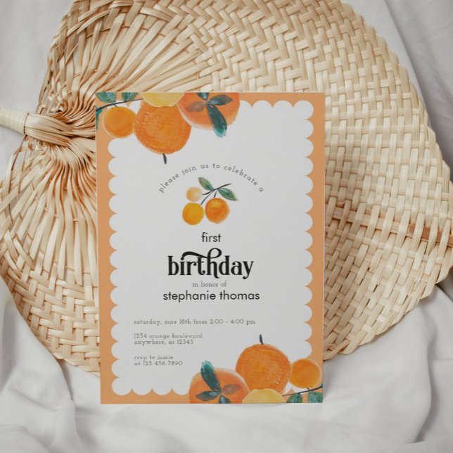 Orange Citrus Birthday Invitation (Creator Uploaded)