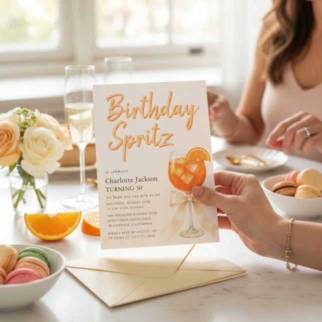 Orange Citrus Birthday Spritz  Invitation (Creator Uploaded)