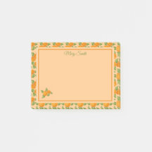 Orange Citrus Border Botanical Design