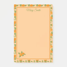Orange Citrus Border Botanical Design