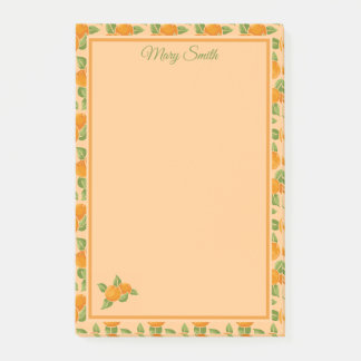Orange Citrus Border Botanical Design Post-it Notes