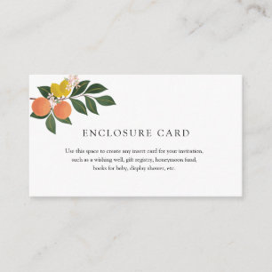 Orange Citrus Enclosure Card