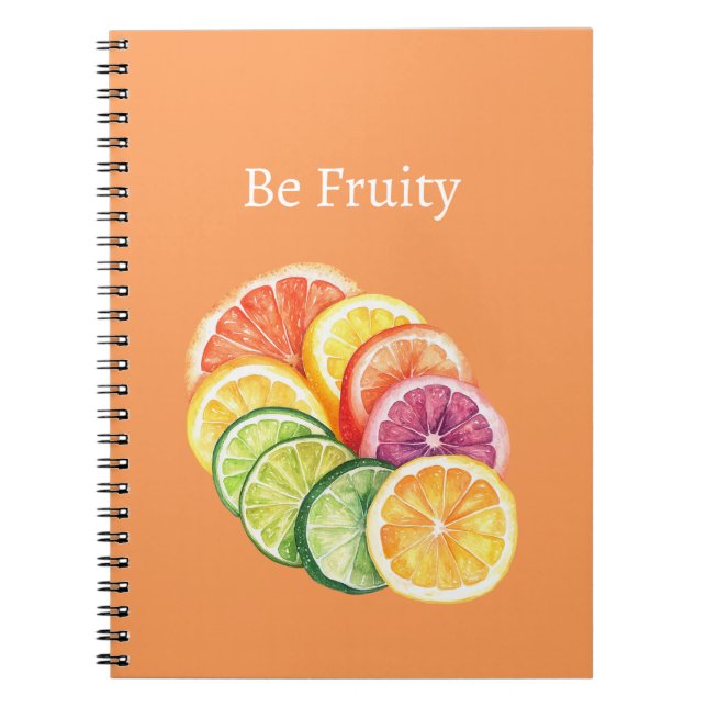 Orange Citrus Fruit Be Fruity Notebook (Front)