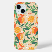 Orange Citrus Fruit Retro Pattern