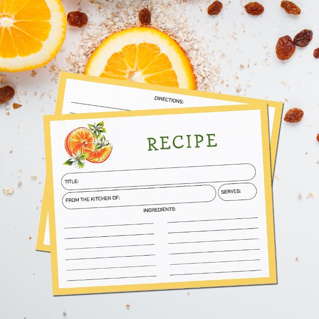 Orange, Citrus Kitchen Recipe Card (Creator Uploaded)