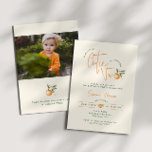 Orange Citrus Little Cutie 2nd Birthday Photo Invitation<br><div class="desc">Celebrate your little one's special day with our orange citrus little cutie 2nd birthday photo invitation. This zesty design features a delightful citrus orange clementine fruit theme, brought to life with a simple boho-inspired watercolor style. It is ideal for celebrating a little boy or girl in a joyful and vibrant...</div>