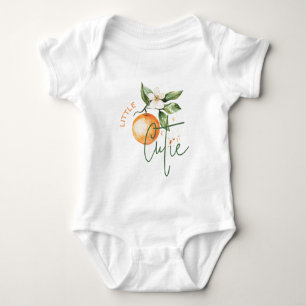 Orange Citrus Little Cutie Baby Shower Gift Bodysuit