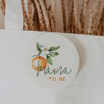 Orange Citrus Little Cutie Baby Shower Mama To Be 6 Cm Round Badge<br><div class="desc">Introducing our orange citrus little cutie baby shower mama to be button, perfect for a fun, gender-neutral celebration! This zesty design features a delightful citrus orange clementine fruit theme, brought to life with a simple boho-inspired watercolor style. It is ideal for welcoming a little boy or girl in a joyful...</div>