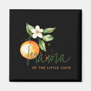 Orange Citrus Little Cutie Baby Shower Mama To Be  Magnet