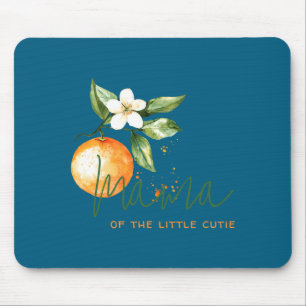 Orange Citrus Little Cutie Baby Shower Mama To Be Mouse Pad