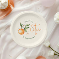 Orange Citrus Little Cutie Birthday Party Paper