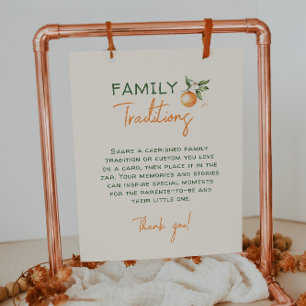 Orange Citrus Little Cutie Family Traditions Sign