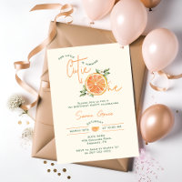Orange Citrus Little Cutie Photo Birthday Party