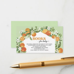 Orange Citrus Little Cutie  Watercolor  baby showe Enclosure Card