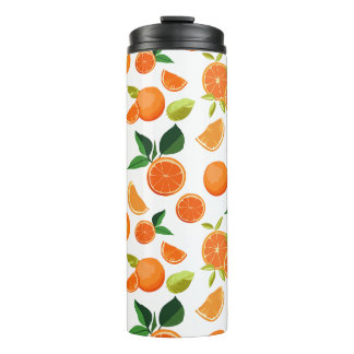 Orange Citrus Pattern Travel Mug | Fresh Fruit Tum