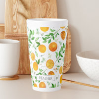 Orange Citrus Summer Floral Botanical Pattern