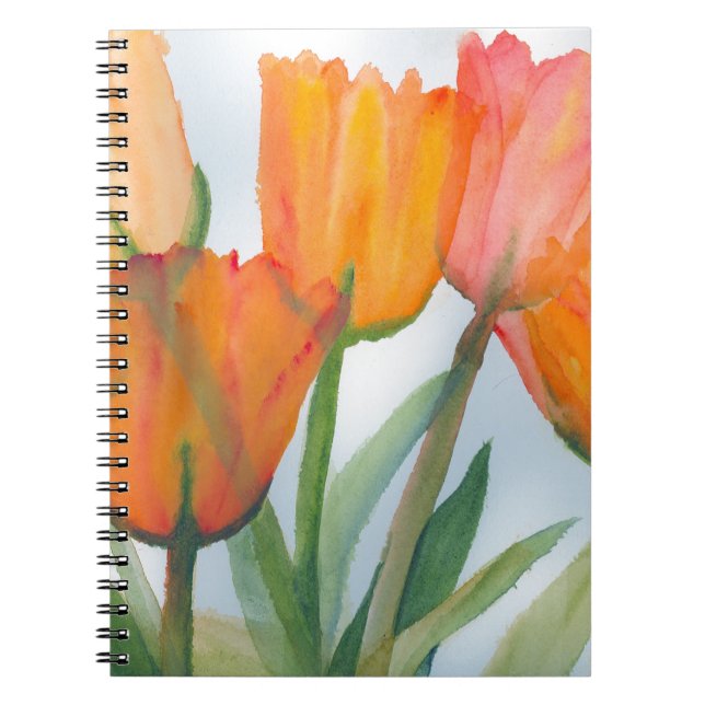 Orange Citrus Tulips Notebook (Front)