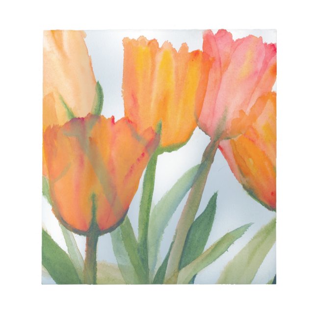 Orange Citrus Tulips Notepad (Front)