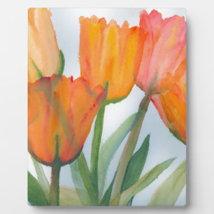 Orange Citrus Tulips Plaque